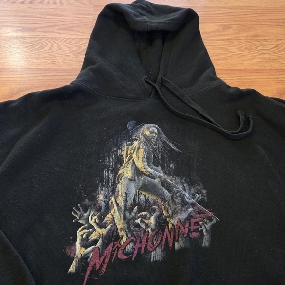 The Walking Dead Other - The Walking Dead Hoodie Adult Large Black Michonne Samurai Graphic TV Show AMC